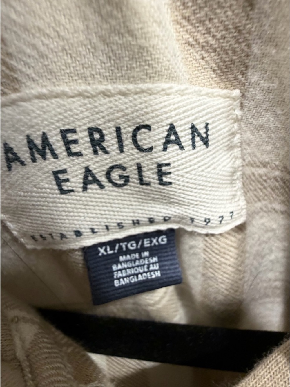 American Eagle 🦅 Plaid Hooded Button Up Shirt - Picture 4 of 4